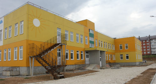 Покраска фасада детского сада